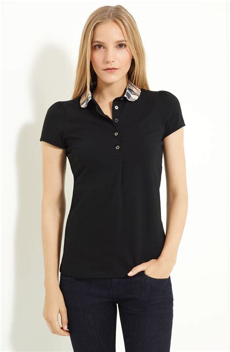 burberry long sleeve check collar polo shirt|burberry polo nordstrom.